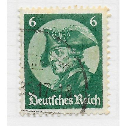 EMPIRE GERMANY 1933 FREDERICK THE GREAT NEW PARLIAMENT OPENING 6Pf USED Mi 479