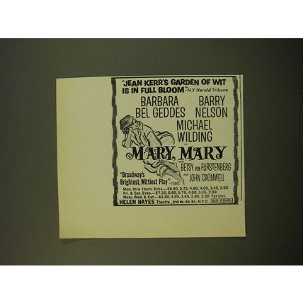 1961 Mary, Mary Play Ad - Jean Kerr's Garden of wit is in full bloom