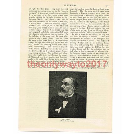 Gambetta, Villersexel, 1871, Book Illustration, c1905