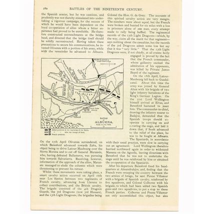 Battle of Albuera, 1811, Book Illustration, c1905