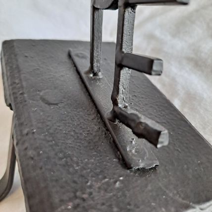 Metal HOPE Christmas STOCKING HANGER Mantel Sitter Holder Hook Black