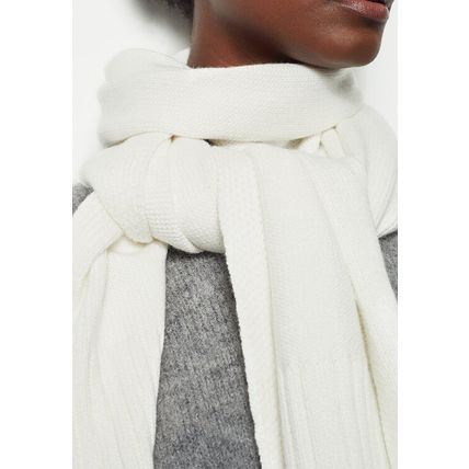 KAREN MILLEN Rib Knit Scarf Ivory BNWT