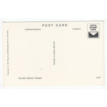 The Chapel Oundle School Postcard Northamptonshire