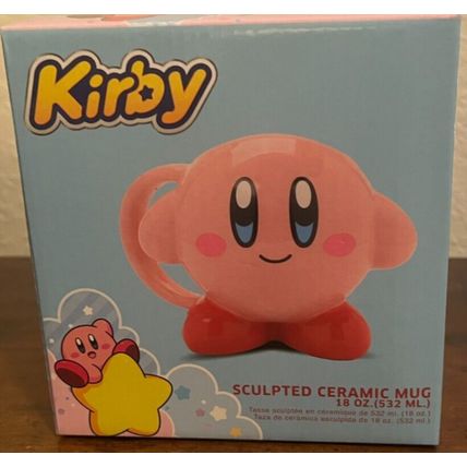 BIOWORLD Kirby Smile on 18 oz. Ceramic Sculpted Coffee Mug-NEW-SEALED-FAST SHIP