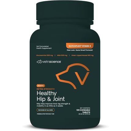 Vetriscience Glycoflex 3 Clinically Proven Hip and Joint Supplement for Dogs - M