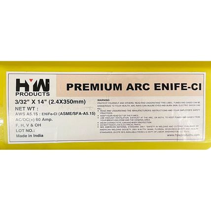 Nickel 55 Cast Iron Welding Electrode Repair & Maintenance Rods (3/32" - 1 LB)