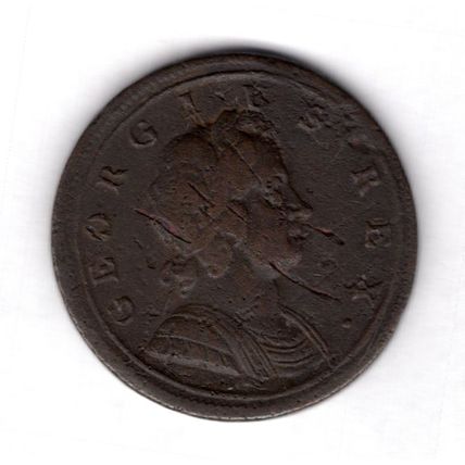 Great Britain. George I. Halfpenny 1721. dy18799