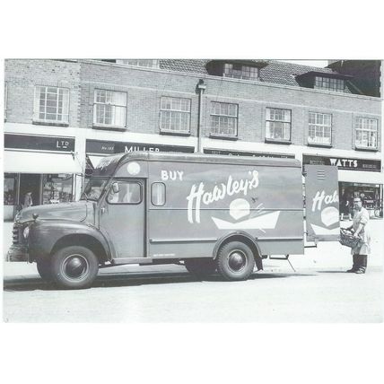 COMMERCIAL VAN BEDFORD DELIVERY VAN HAWLEYS BAKERY PUBLISHED 199O INC UK POST