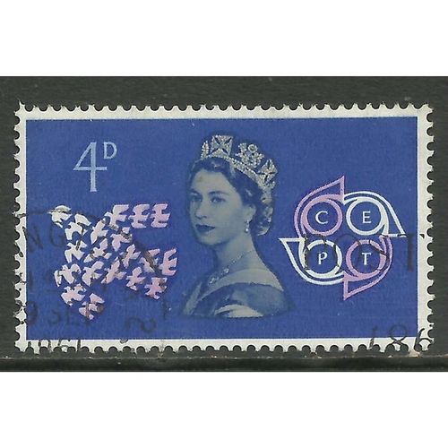 Great Britain 1961 CEPT 4d Doves & Emblem Used SG 627 Sc 383 postage stamp