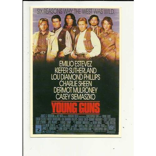 YOUNG GUNS Emilio Estevez Poster Art Postcard by Avant Garde (P548)