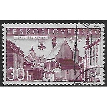 Mi 1003: 30 h. vivid violet 'The Beauty of Our Cities': Banska Štiavnica.