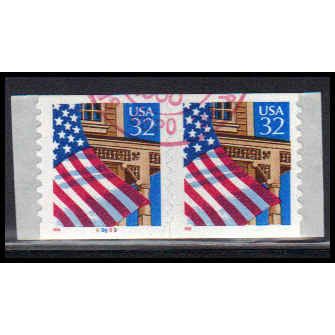 Used 2915A 32c U.S. Flag Over Porch Very Fine CNP Left 89899 10x10 PA1766