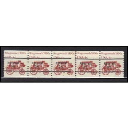 1898Ab 4c Stagecoach Fine MNH Dry Gum PNC 6/5 Line Gap AA0122