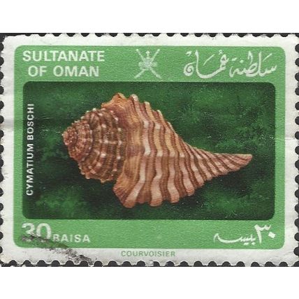 OMAN, MOLLUSC, Triton, Cymatium boschi, green 1982, 30baisa