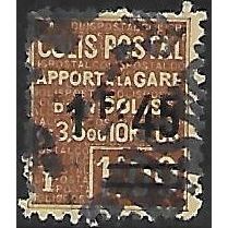 France Pa Mi 72: 1 Fr. 45 on 1 Fr. brown-ochre/yellow-ochre Parcel Stamp