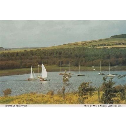 Derwent Resevoir Yacht Boat Durham Rare Womens Institute Photo Postcard