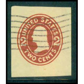 Used U412 2c George Washington Fine Cut Square WA2960
