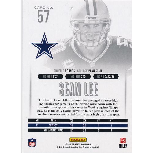 2013 Panini Prestige Football 57 Sean Lee