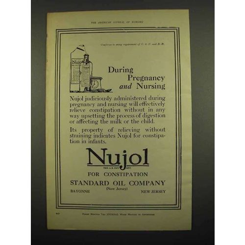 1918 Standard Oil Company Nujol Ad - Pregnancy