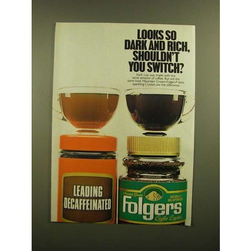 1988 Folgers Coffee Crystals Ad - Looks So Dark and Rich