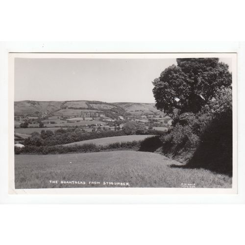 The Quantocks from Stogumber Postcard RP Somerset Publisher H H Hole