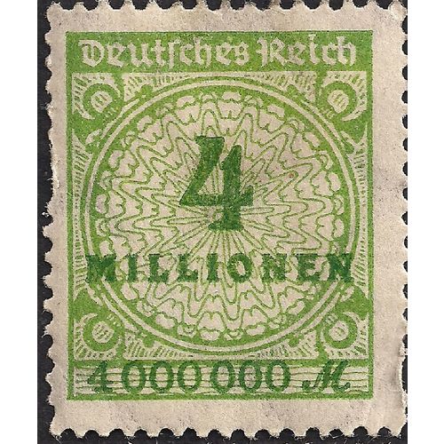 GERMANY, EMPIRE, Inflation, green 1923, 4000000M