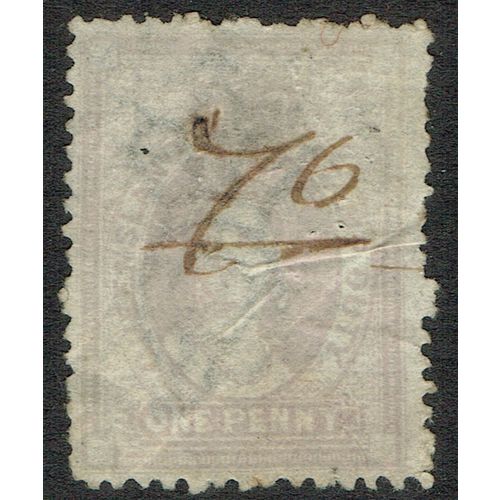 Queensland 1871 Postal Fiscal 1d Mauve SGF16 AvU