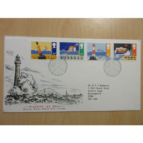 1985 Safety at Sea FDC Royal Mail Cover Bureau Postmark