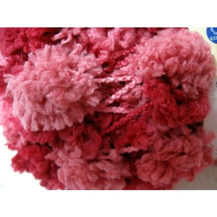 Mixed Lot of 2 Bulky Skeins of Yarn in pinks & black/white/gray