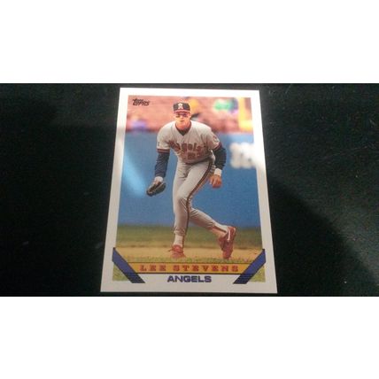 1993 Topps Card # 467 Lee Stevens Mint (9) California Angels