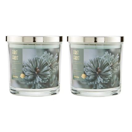 Sonoma First Frost Scented Candle 14 oz- Mint, Pine, Patchouli x2
