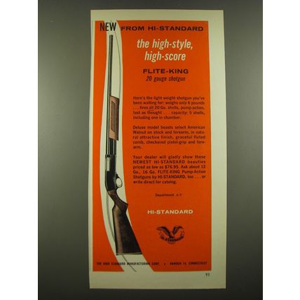 1961 Hi-Standard Flite-King 20 Gauge Shotgun Advertisement