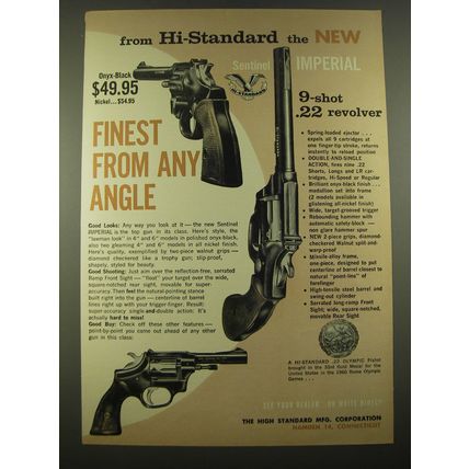 1961 Hi-Standard Sentinel Imperial Revolver Advertisement