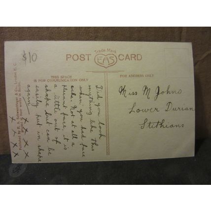 toothache, HUMOUR used antique postcard by E A Schwerdtfeger =