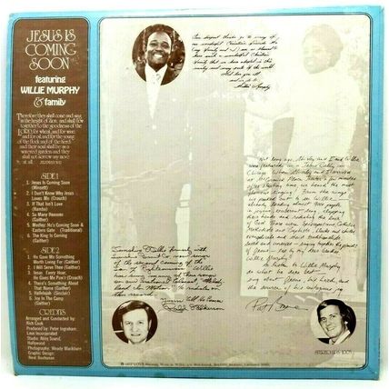 Willie Murphy & Family - Jesus is Coming Soon LP Vinyl Record Vintage (P3)
