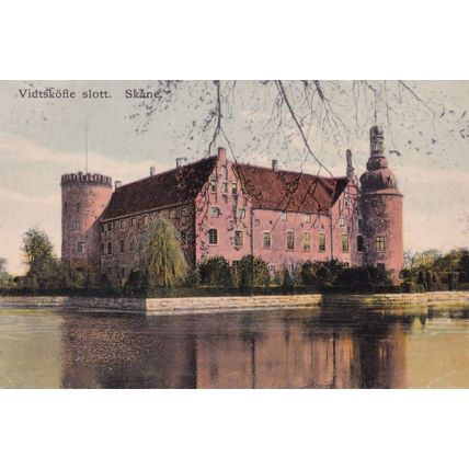 Vidtskofle Slott Skane Castle Sweden Old Postcard
