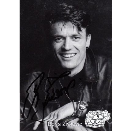 Boris Zivkovic Bayer Leverkusen German FC Signed Club Card Football Photo