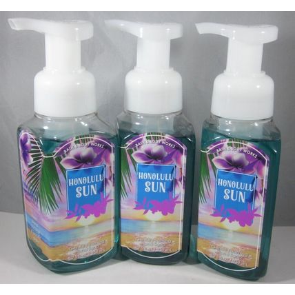 3 bottles Bath & Body Works Gentle Foaming Hand Soap Honolulu Sun