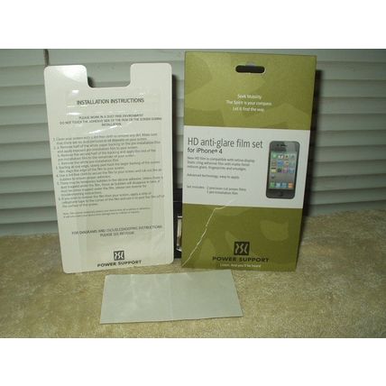 iphone 4 hd anti-glare film set 1 application power support brand