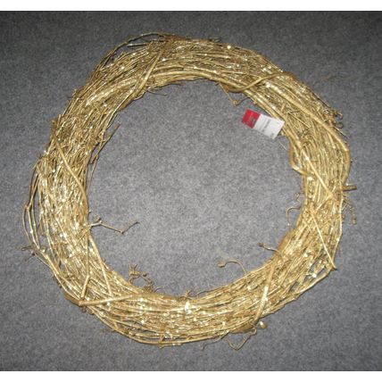 Painted Glittered Gold Grapevine Wreath