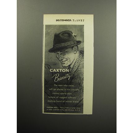 1957 Caxton Biarritz Hat Advertisement