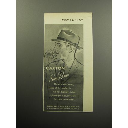 1957 Caxton San Remo Hat Advertisement