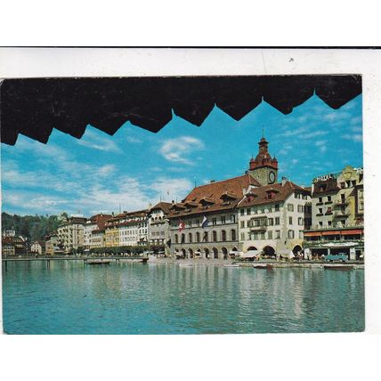 Luzern Switzerland Postcard posted 1968 creased