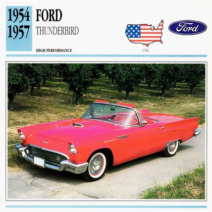 Collectors Club card. Classic Cars. Ford Thunderbird