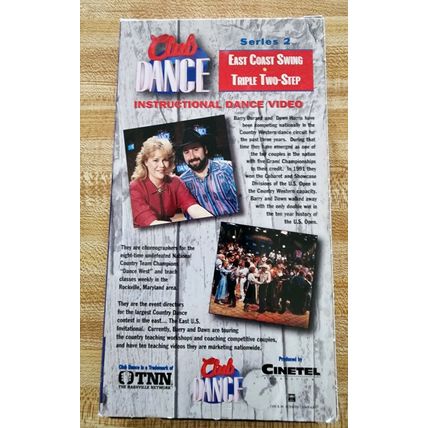 Vintage TNN Cinetel Club Dance VHS Instructional Dance Series 2 East Coast Swing