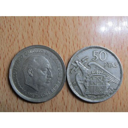 Spain 1959 Franco 1957-59* 50 Peseta Coin