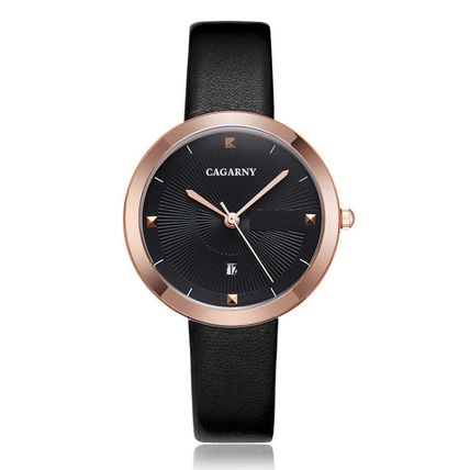 CAGARNY 6871 Fashion Life Waterproof Gold Shell Steel Band Quartz Watch, Gold Sh