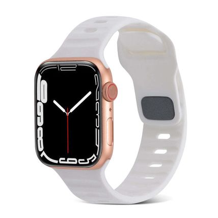Square Buckle Stripes Silicone Watch Band, For Apple Watch Series 3 42mm (For Ap