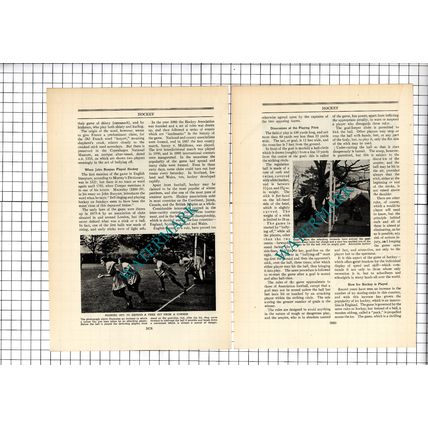 Hockey Sport - c.1940's Article