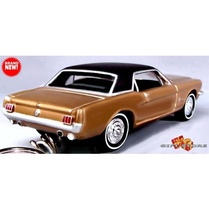 RARE KEYCHAIN 1964½~65 GOLD FORD MUSTANG CUSTOM Ltd Ed.